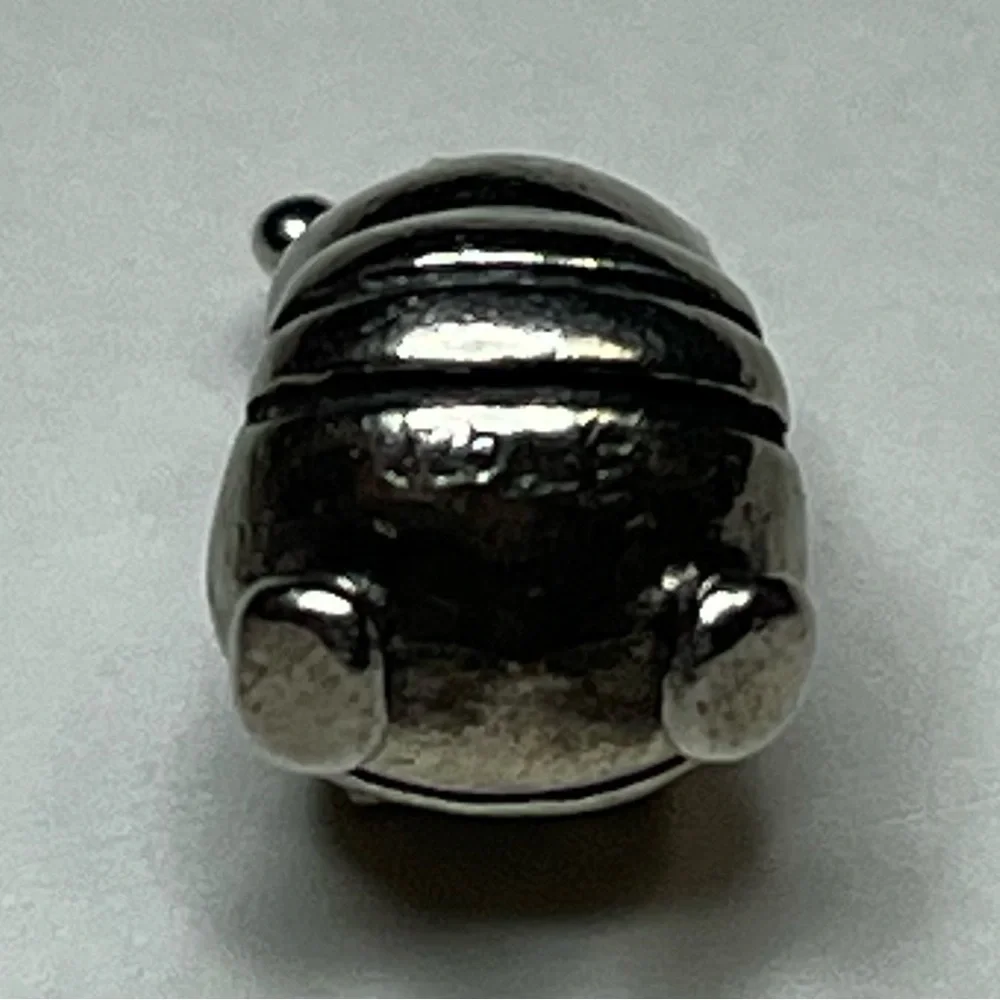 👑🐝Pandora Retired Sterling Silver Queen Bee Bead With 14K Gold Crown - Picture 9 of 11